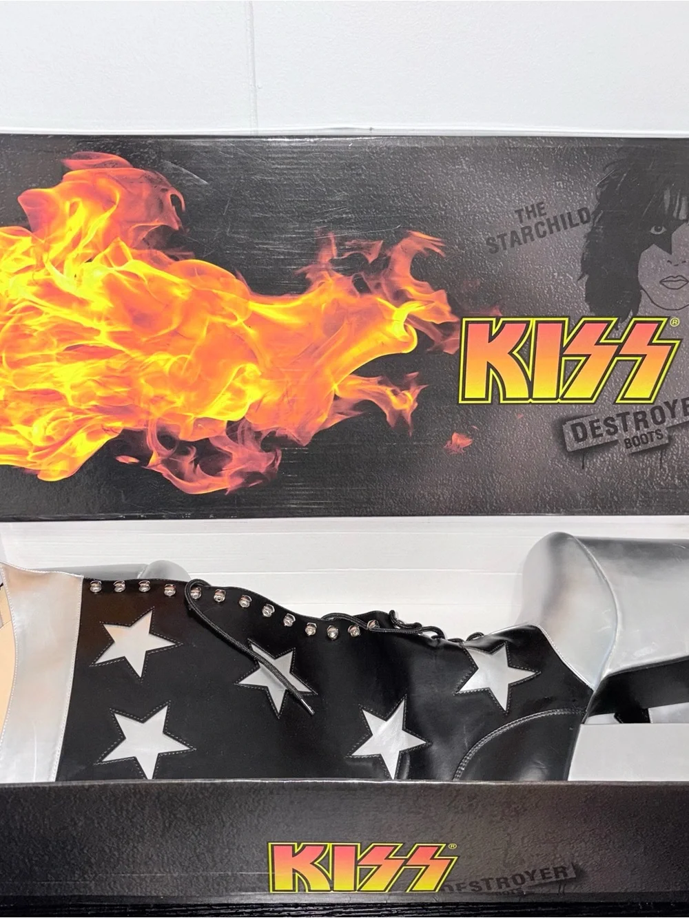 KISS Starchild Platform Boots Adult Size 12 Paul Stanley Costume w/ Box